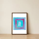 Blue On Red - Gateway to sanity. — framed, leaning against the wall thumbnail