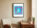 Blue On Red - Gateway to sanity. framed in a focused room thumbnail