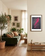 A hint of pink framed in a grounding room thumbnail