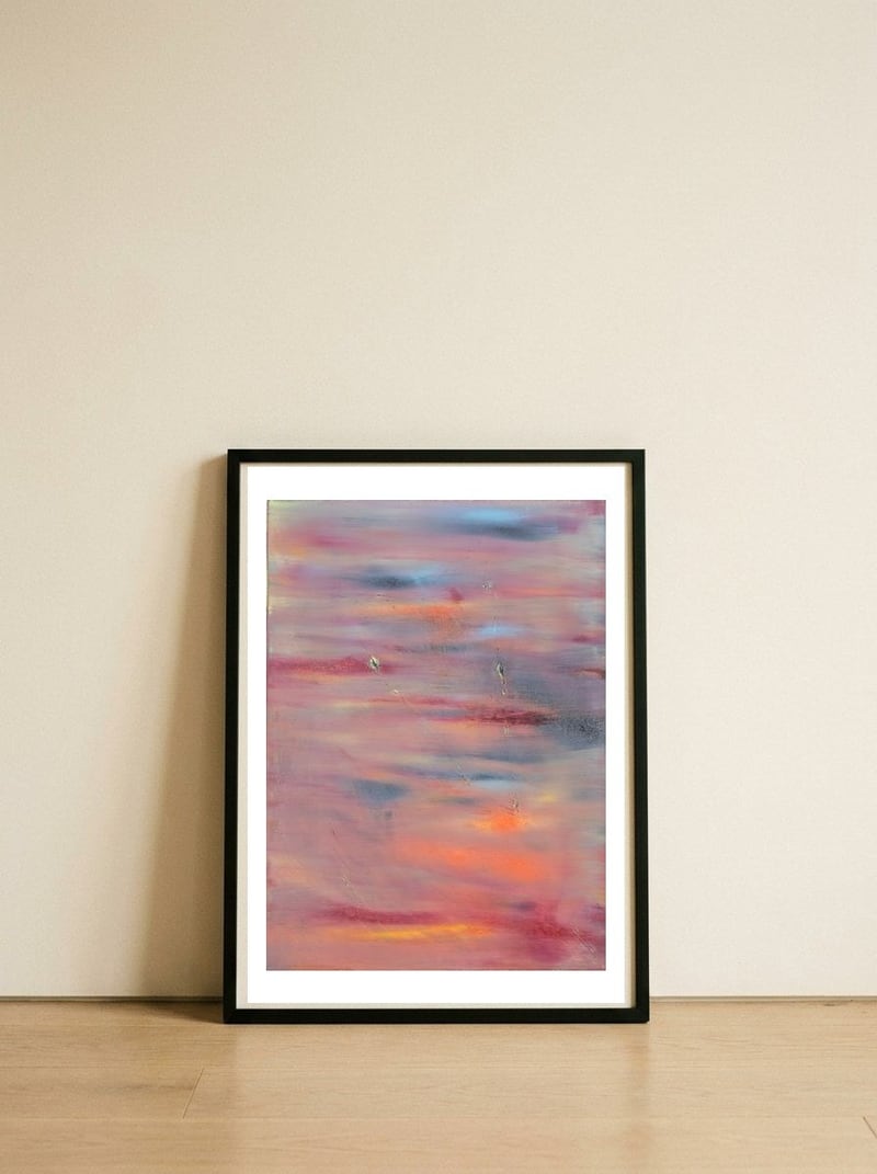The Sun Will Come Through — framed, leaning against the wall