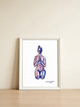 Vajrasana — framed, leaning against the wall thumbnail