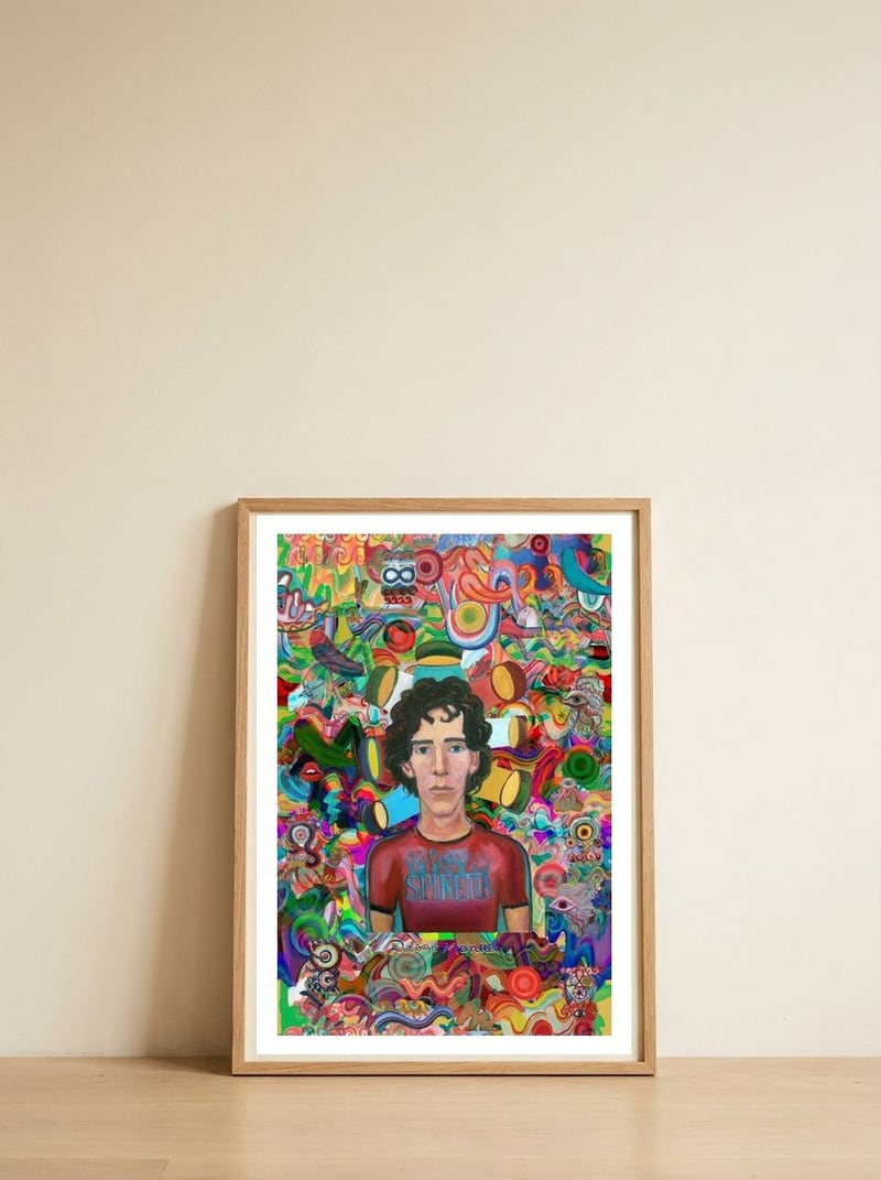 Alberto Y Graffitis — framed, leaning against the wall