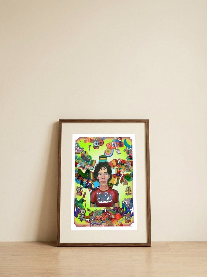 Alberto Y Graffitis 2 — framed, leaning against the wall