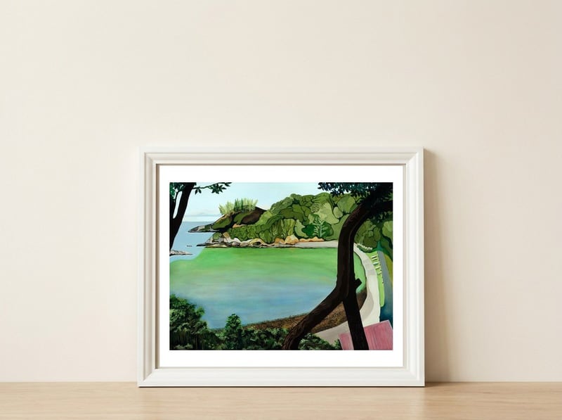 Enclosure Bay — framed, leaning against the wall