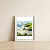 Gull Over Anawhata — framed, leaning against the wall thumbnail