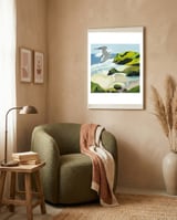 Gull Over Anawhata framed in a tender room thumbnail