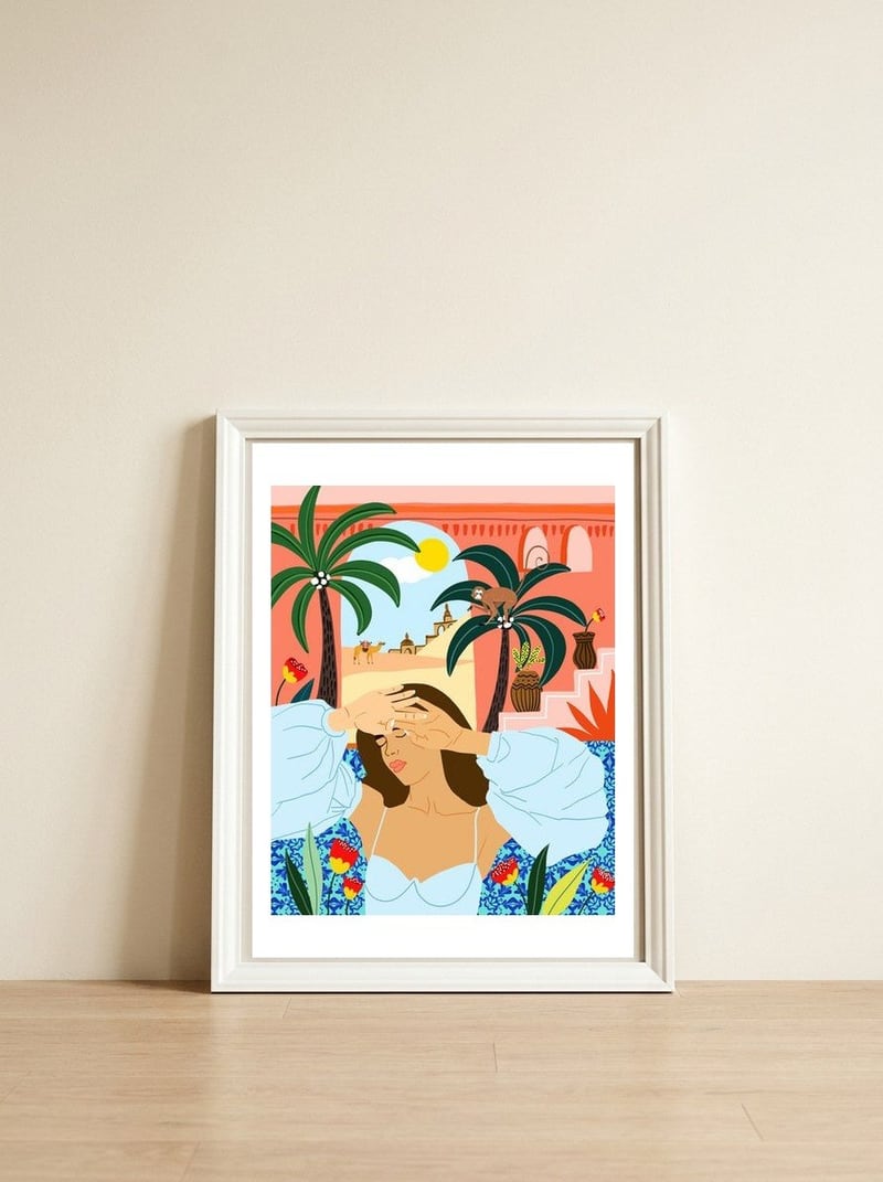'Cause a little bit of summer is what the whole year is all about — framed, leaning against the wall