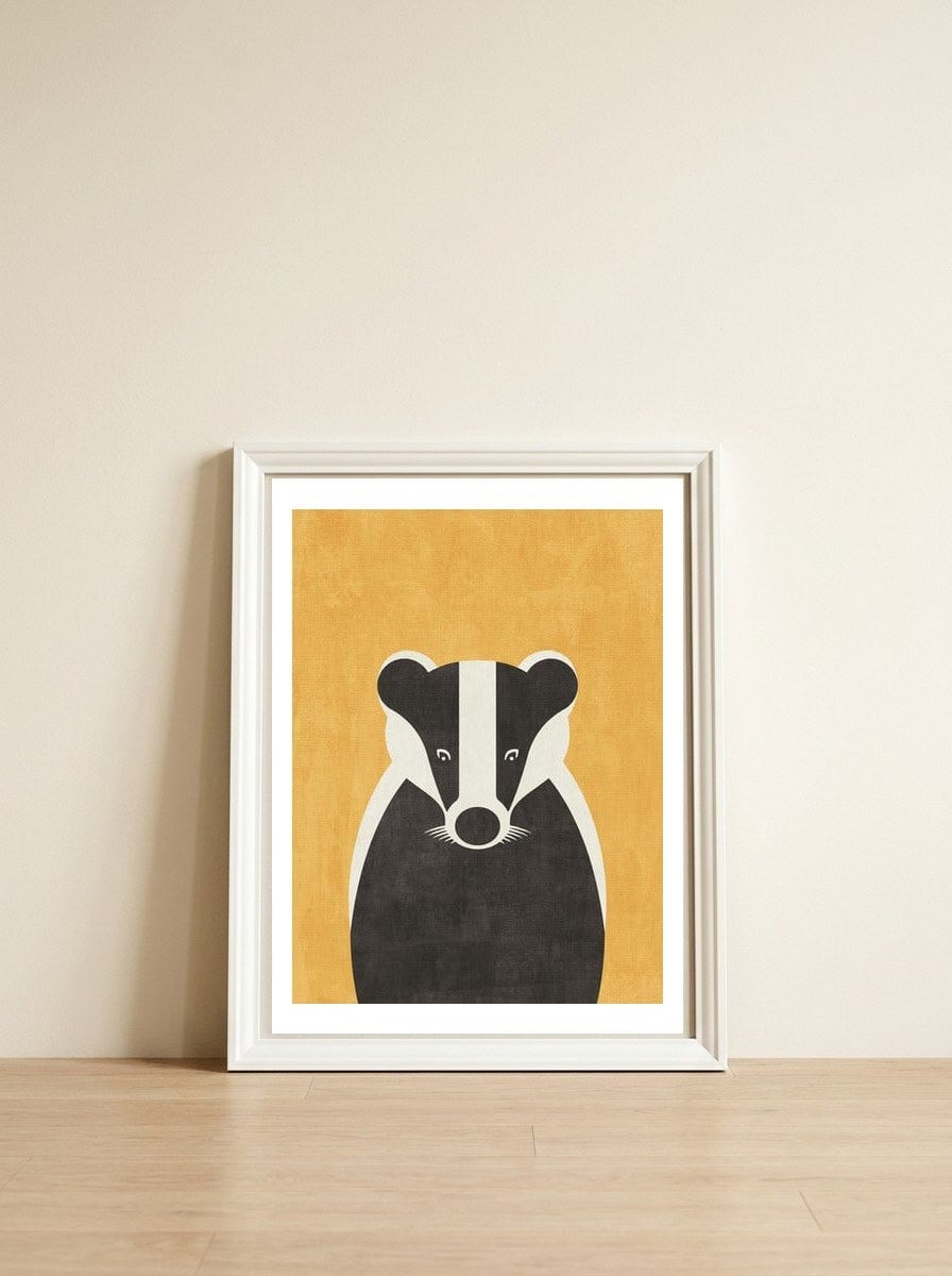 FAUNA / Badger — framed, leaning against the wall