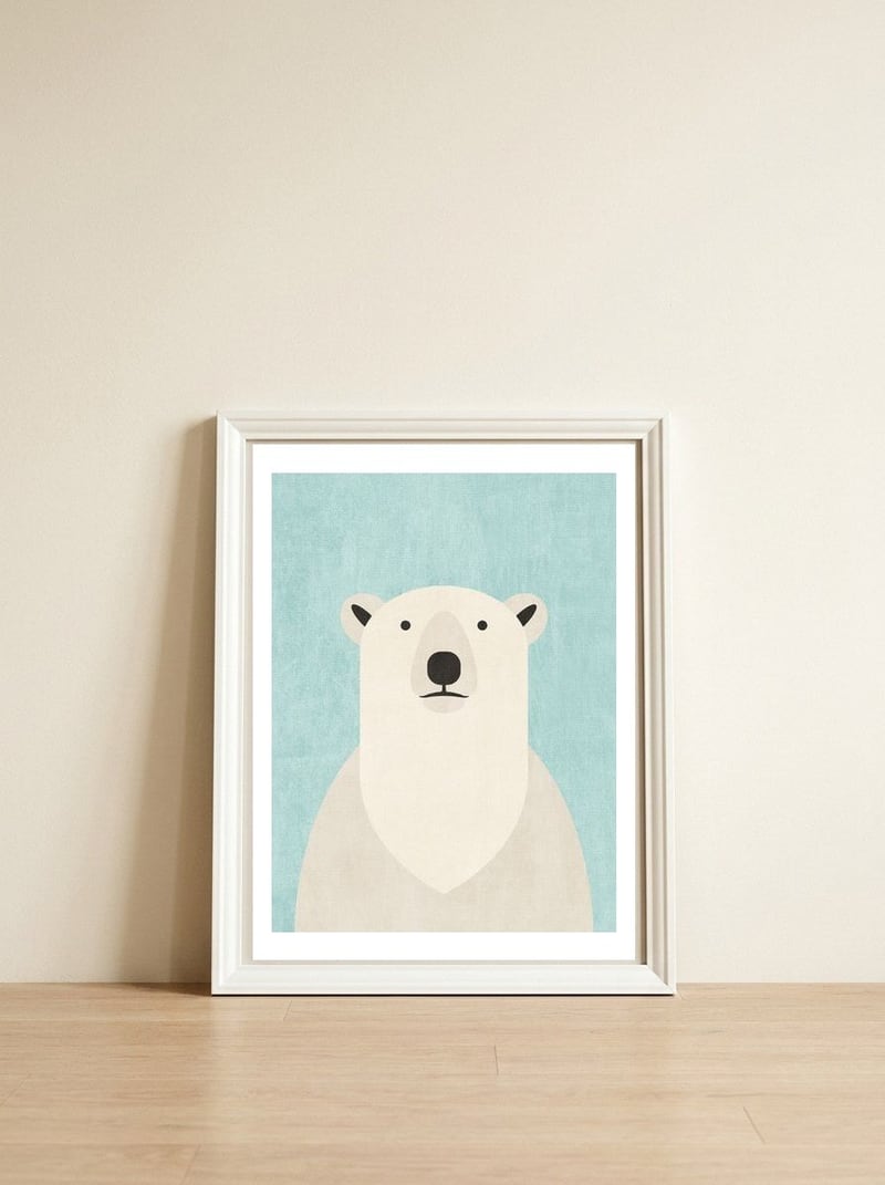 FAUNA / Polar Bear — framed, leaning against the wall