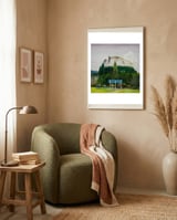 Pohaturoa - Approaching Taupo framed in a tender room thumbnail