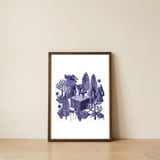 Inner lansdcape 1 (blue) — framed, leaning against the wall thumbnail