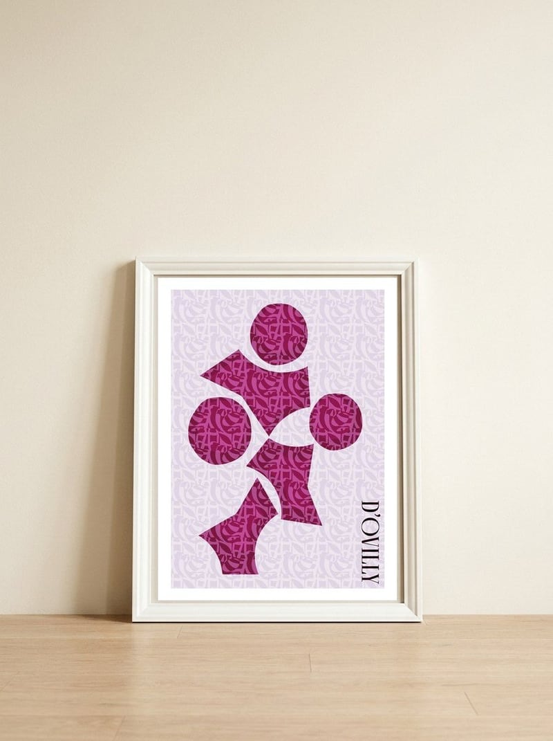 FUCHSIA NO.1 — framed, leaning against the wall
