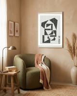 ACHROMATIC NO.5 framed in a tender room thumbnail