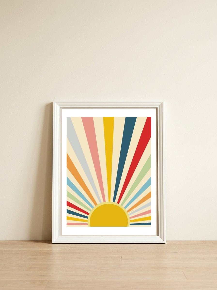 Sun Shines Inside You — framed, leaning against the wall