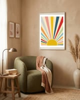Sun Shines Inside You framed in a tender room thumbnail