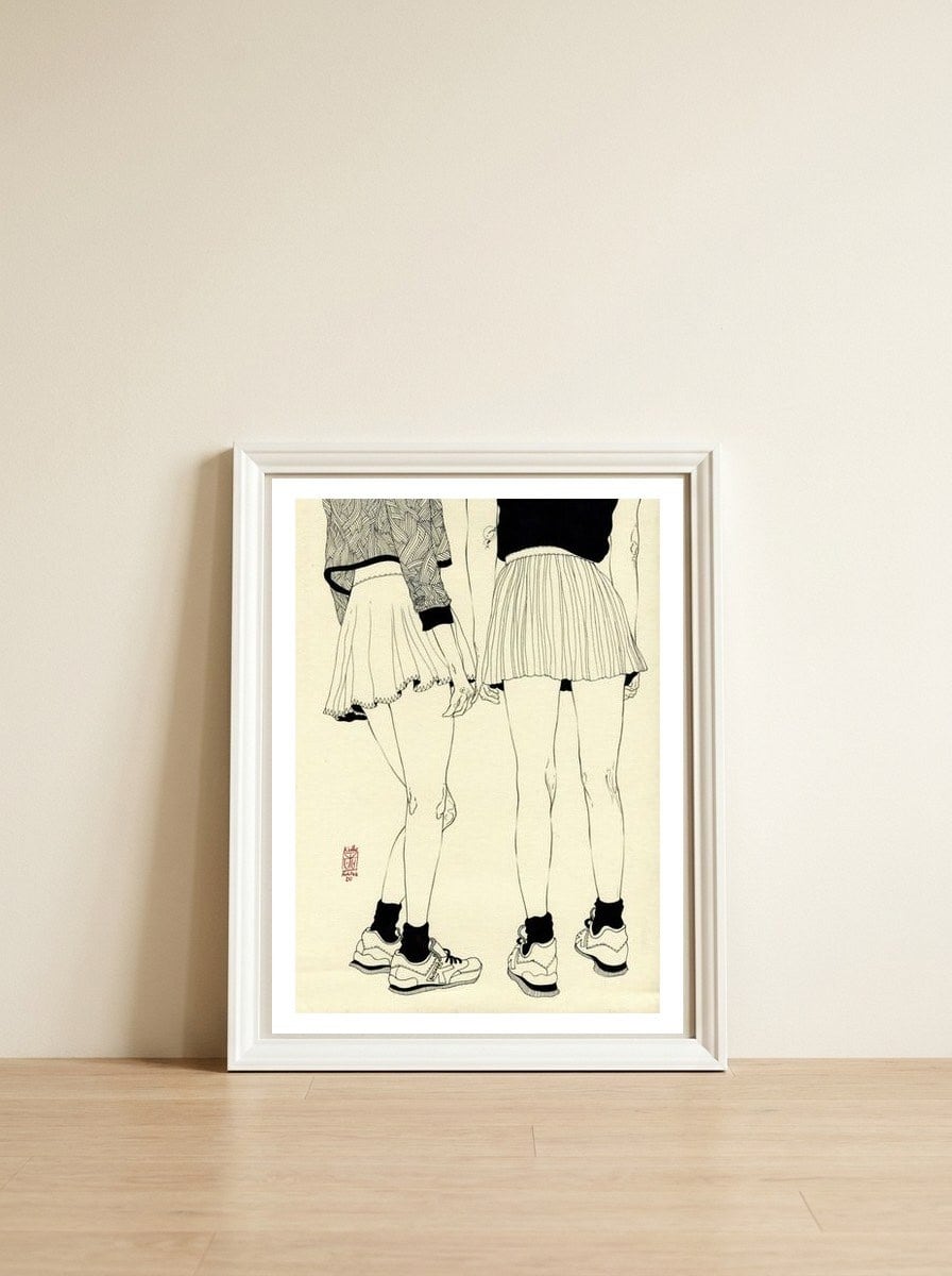 We Don't Talk About That — framed, leaning against the wall