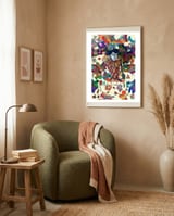 Graffitis 2021 Tapiz 48 B framed in a tender room thumbnail