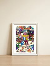 Graffitis 2021 Tapiz 50 B — framed, leaning against the wall thumbnail
