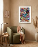 Graffitis 2021 Tapiz 53 framed in a tender room thumbnail