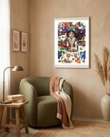Graffitis 2021 Tapiz 57 B framed in a tender room thumbnail