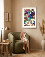 Graffitis 2021 Tapiz 58 B framed in a tender room thumbnail