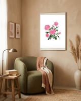 Rose V2 Art Print framed in a tender room thumbnail