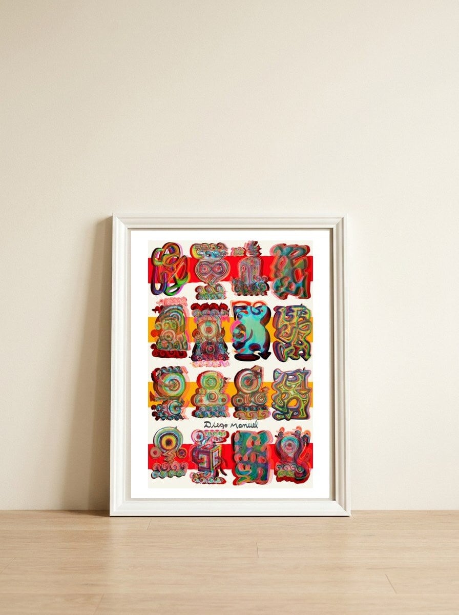 Pop Graffiti 4 — framed, leaning against the wall