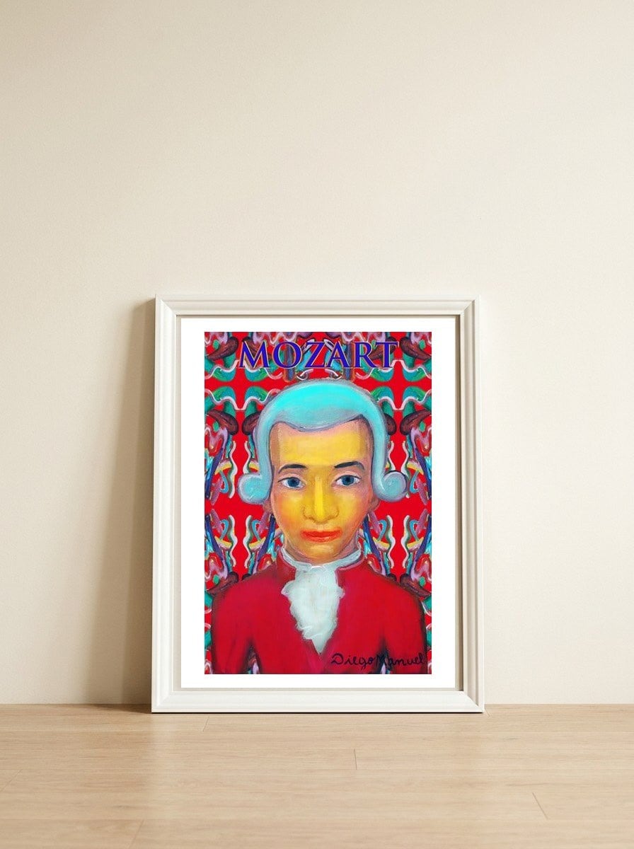 Mozart — framed, leaning against the wall