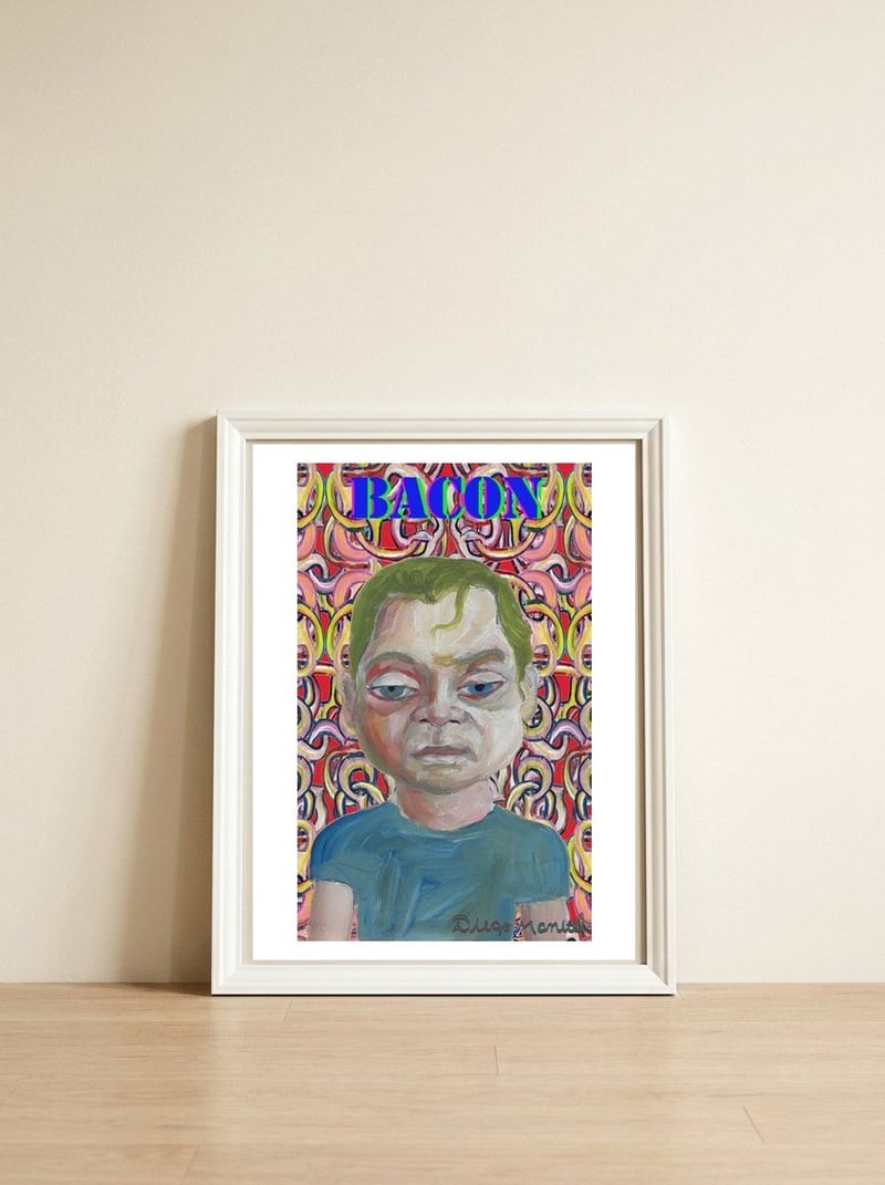 Bacon 1 — framed, leaning against the wall