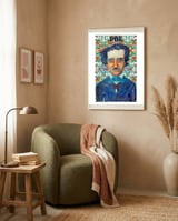 Poe B framed in a tender room thumbnail
