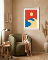 Mid Century Sahara Desert framed in a tender room thumbnail
