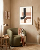 Mid Century Lines Geometric Lines framed in a tender room thumbnail