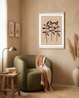 Boho Botanical Leaves framed in a tender room thumbnail