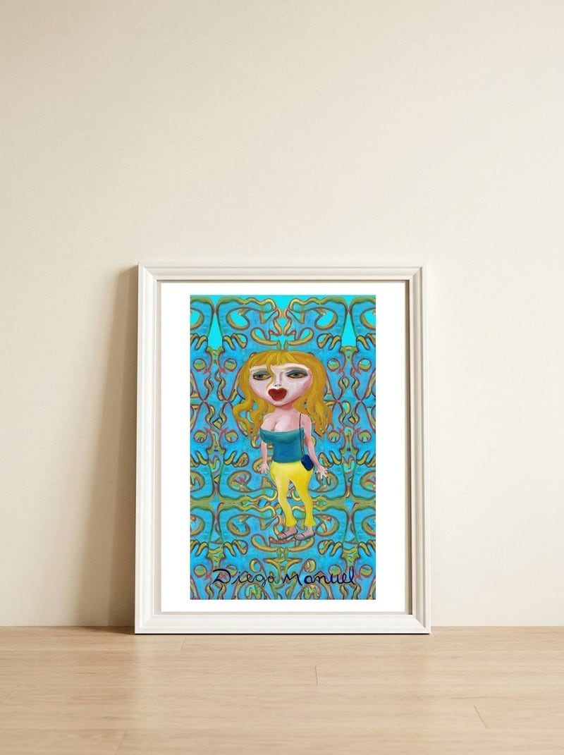 Chica Fashion 2 B — framed, leaning against the wall