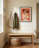 Botanical Boho Woman framed in a relaxed room thumbnail
