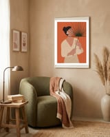 Botanical Boho Woman framed in a tender room thumbnail