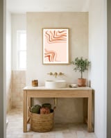 Flowy Abstract Line Art framed in a breezy room thumbnail