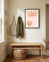 Flowy Abstract Line Art framed in a relaxed room thumbnail