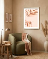 Flowy Abstract Line Art framed in a tender room thumbnail