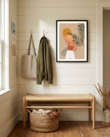Feel The Ocean Boho Woman framed in a relaxed room thumbnail