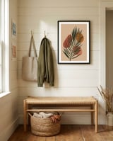 Palm Leaf Boho Earthy Tone framed in a relaxed room thumbnail