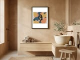 Minimalist Man Silhouette Art framed in a serene room thumbnail