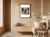 Minimalist Contemporary Silhouette of Woman framed in a serene room thumbnail