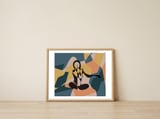 Woman Silhouette Art — framed, leaning against the wall thumbnail