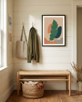 Abstract Banana Leaf framed in a relaxed room thumbnail