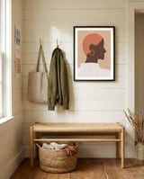 Modern Boho Black Woman framed in a relaxed room thumbnail