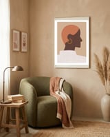 Modern Boho Black Woman framed in a tender room thumbnail