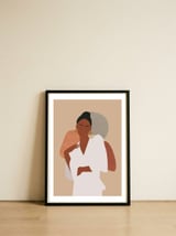 Boho Aesthetic Female — framed, leaning against the wall thumbnail