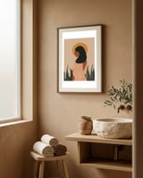 Bohemian Woman framed in a serene room thumbnail