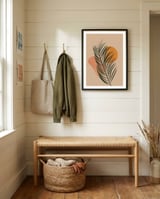 Palm Leaf Boho Tropical framed in a relaxed room thumbnail